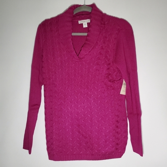 CABLEKNIT SWEATER Womens COLDWATER CREEK Size Large NWT - Picture 1 of 15